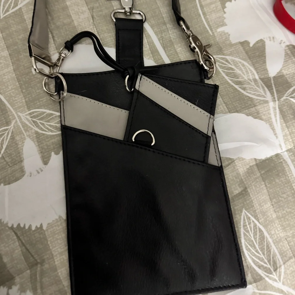 Black and Gray wristlet Bag